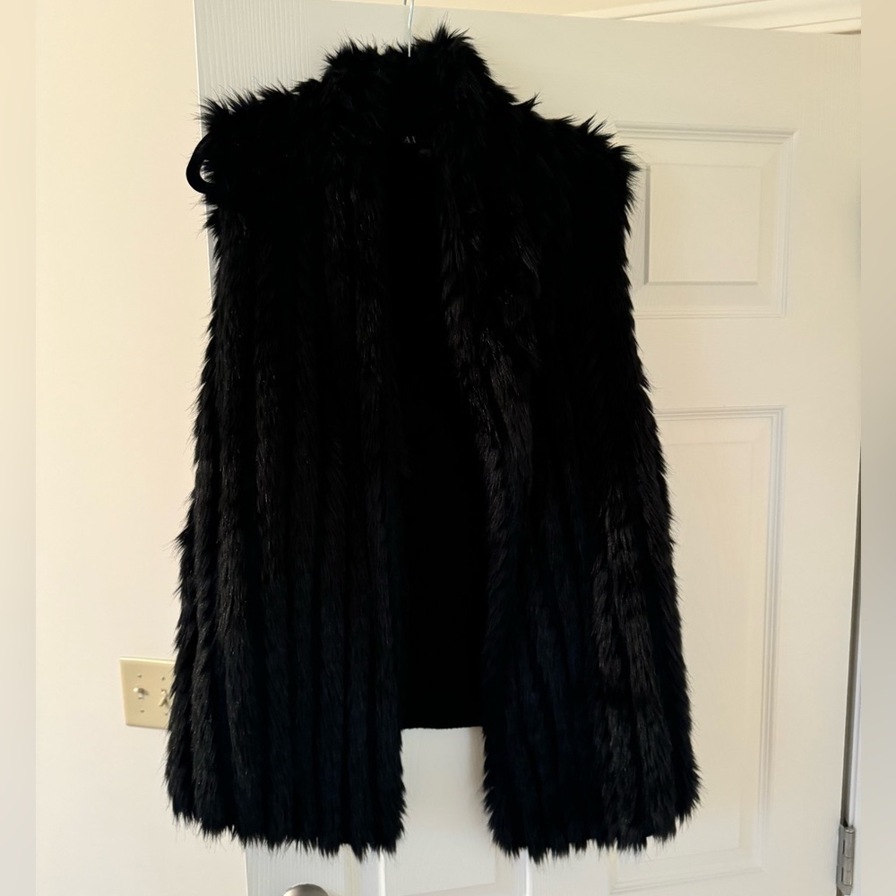Armani Exchange faux fur vest size small
